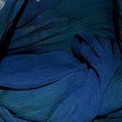Аксессуары handmade. Livemaster - original item Scarf blue green pressed silk female male thin light. Handmade.