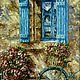 Oil painting Blue bike, Pictures, Zelenograd,  Фото №1