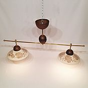 Для дома и интерьера handmade. Livemaster - original item Lamp made of porcelain with two shades on the brass frame 