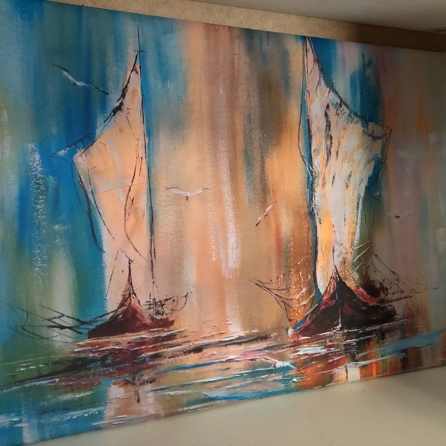 Постер с подсветкой под живопись «Корабли» в интернет-магазине Ярмарка ...