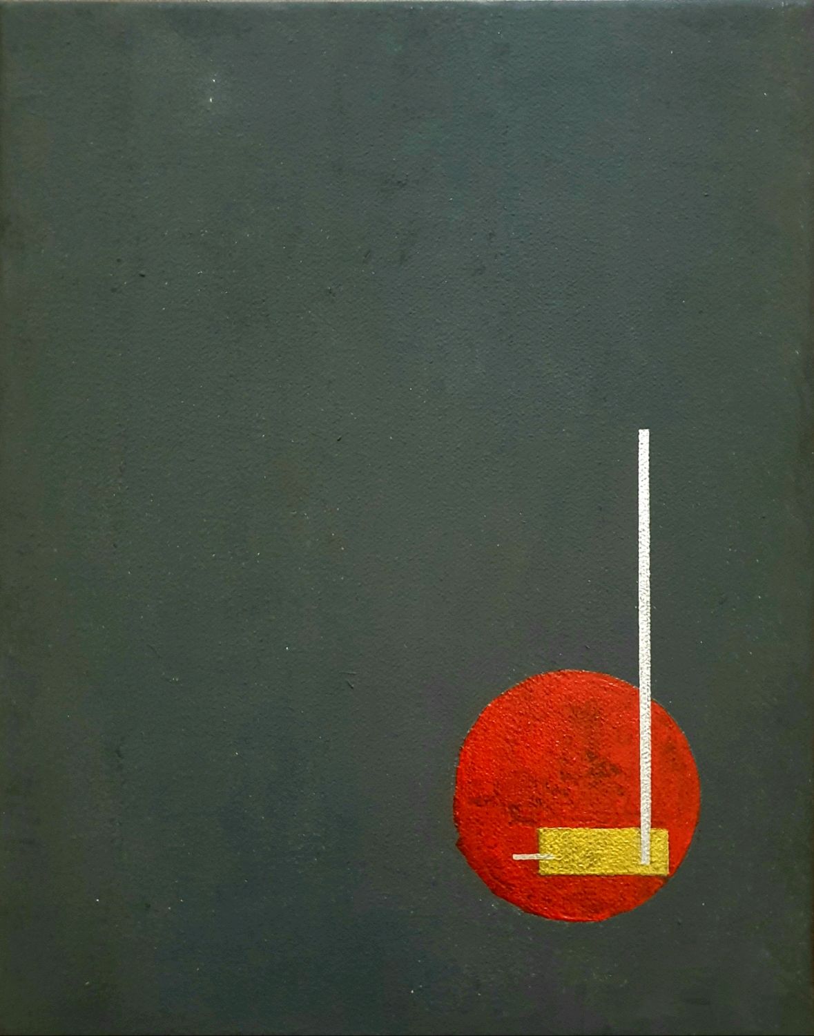 Интерьерная картина "Абстракция с красным кругом". в интернет-магазине ...