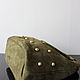 Olive hobo Bag made of natural suede with decor. Sacks. Olga'SLuxuryCreation. My Livemaster. Фото №4