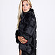 Rabbit fur coat in black. Fur Coats. Forestfox. Family Fur Atelier. Online shopping on My Livemaster.  Фото №2