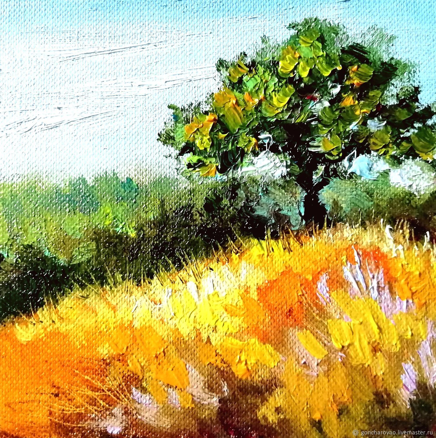 Картина пейзаж с деревьями живопись маслом – заказать на Ярмарке ...