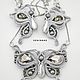 Order Soutache jewelry set Silver butterflies, necklaces and earrings. VeninnaS. Livemaster. . Jewelry Sets Фото №3