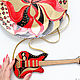 Order Plate on the wall with a guitar 'Glam-rock' hand-painted. Art by Tanya Shest. Livemaster. . Plates Фото №3