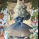 Заказать Кукла из ваты Мальвина - девочка с голубыми волосами. Nkuvshinova72. Ярмарка Мастеров. . Игрушки Фото №3