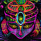 New, super-cool fluorescent painting 'Ganesh'. Pictures. Fractalika. My Livemaster. Фото №4