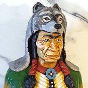 Подарки к праздникам handmade. Livemaster - original item Indian warrior - decorative bust made of wood.. Handmade.
