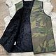 Sheepskin Vest Camouflage, Mens vests, Moscow,  Фото №1