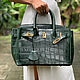 Women's tote bag with crocodile leather. Classic Bag. exotiqpython. Online shopping on My Livemaster.  Фото №2