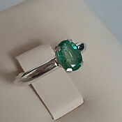 Украшения handmade. Livemaster - original item Ring: Silver ring with emerald. Handmade.