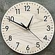 Белые настенные часы из дуба, Часы классические, Москва,  Фото №1