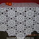 Order Tablecloth white lace openwork thick crocheted large. Подарки на 8 Марта от 'Azhurles'. Livemaster. . Tablecloths Фото №3