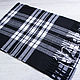 Black and white warm men's plaid scarf PLATKOFF. Scarves. Platkoffcom. Online shopping on My Livemaster.  Фото №2