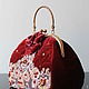 Velvet bag, embroidery, brooch. Classic Bag. Olga'SLuxuryCreation. Online shopping on My Livemaster.  Фото №2