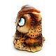 Ceramic statuette 'Owl in a hat'. Figurine. aboka. My Livemaster. Фото №5