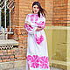 Maxi Dress Linen White evening dress embroidered Vyshyvanka. Dresses. 'Viva'. Online shopping on My Livemaster.  Фото №2