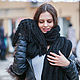 Black scarf with tassels, Scarves, St. Petersburg,  Фото №1