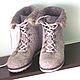 Shoes felted 'Heather Grey', Boots, Irkutsk,  Фото №1
