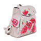 Order Backpack 'Watercolor poppies'. Pelle Volare. Livemaster. . Backpacks Фото №3