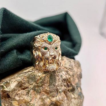 Украшения ручной работы. Ярмарка Мастеров - ручная работа Перстень "Лев". Handmade.