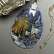 Christmas story-pendant with author's painting on a stone. Pendant. lacquer miniature. My Livemaster. Фото №4