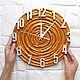 Order Wall clock with large numbers with a Copper texture. Clocks for Home (Julia). Livemaster. . Watch Фото №3