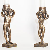 Для дома и интерьера handmade. Livemaster - original item Adam and eve candlesticks bronze. Handmade.