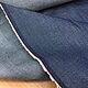 Ткань итальянский лён джинса синего цвета Итальянские ткани, Ткани, Москва,  Фото №1