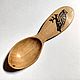 Camping spoon made of strawberry with a pattern ' Owl', Spoons, Shumerlya,  Фото №1