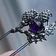 Thistle brooch with amethyst, Brooches, Moscow,  Фото №1