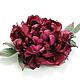 Brooch-pin: Silk flowers. Rose ' Stefania'. Brooches. Silk-flower (ek-flower). My Livemaster. Фото №4