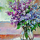 Oil painting lilac 'Gentle Lilac', Pictures, Samara,  Фото №1