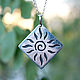Sun pendant made of 925 sterling silver in the shape of a rhombus RO0047. Pendants. Sunny Silver. My Livemaster. Фото №5