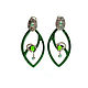 Gold earrings 'Magister' white gold, titanium, emeralds, Earrings, Moscow,  Фото №1