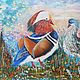 Mandarin ducks art feng shui for love wall art artwork oil painting. Pictures. Art Gallery by Natlya Zhdanova. My Livemaster. Фото №5