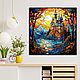 Stained glass painting, stained glass painting Fairy Castle. Landscape. Pictures. House of the Sun (irina-bast). My Livemaster. Фото №4