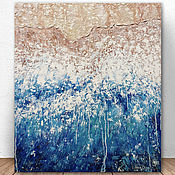 Картины и панно handmade. Livemaster - original item oil painting Sea. Textured abstraction with the sea. Handmade.