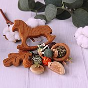 Куклы и игрушки handmade. Livemaster - original item Rodent for baby juniper Favorite horse (rattle). Handmade.