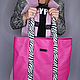 Shopper bag white zebra made of genuine leather. Shopper. Lollypie - Modiste Cat. Online shopping on My Livemaster.  Фото №2