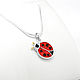 Pendant ladybug. Pendant with red coral. Handmade. Pendant. ARIEL - MOSAIC. My Livemaster. Фото №4