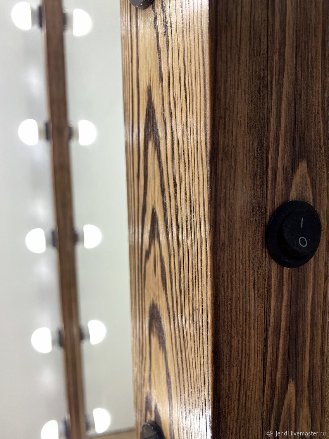 Гримерное зеркало с лампочками 180 на 80см Светлый шоколад – заказать ...