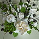 Bouquet Black and white. Flowers from polymer clay, Composition, Moscow,  Фото №1
