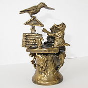 Сувениры и подарки handmade. Livemaster - original item Bronze bell-the Crow and the Fox. Handmade.