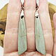 Long earrings Noble gray-green (jasper). Earrings. Selberiya shop. Online shopping on My Livemaster.  Фото №2