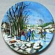 'Skating rink' decorative plate, Plates, Moscow,  Фото №1