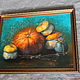 Oil painting ' Red pumpkin turquoise'. Pictures. Zhanne Shepetova. Online shopping on My Livemaster.  Фото №2