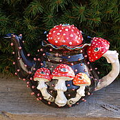 Посуда handmade. Livemaster - original item Teapot with decor 