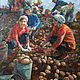 Oil painting Potato. Genre painting. Painting, Pictures, Magnitogorsk,  Фото №1